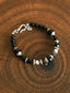 Mineral Soul Series | Black Tide | Obsidian, Black Agate & Sterling Silver Bracelet