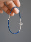 Identity Series | Blue Boy | Lapis Lazuli & Sterling Silver Cross Bracelet
