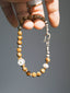 Mineral Soul Series | Fossil Bloom | Tiger Eye, Pearl & Silver Bracelet