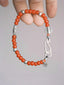 Identity Series | Red Solstice | Japanese Colored-Glaze & 990 Silver Bracelet