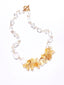 Golden Bloom Crystal Necklace – Citrine, Rose Quartz & Clear Quartz Statement Jewelry