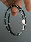 Identity Series | Broken Halo | Black Agate, Pearl & Sterling Silver Bracelet