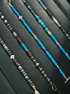 Identity Series | Blue Horizon | Blue Glass, Pearl & Sterling Silver Bracelet