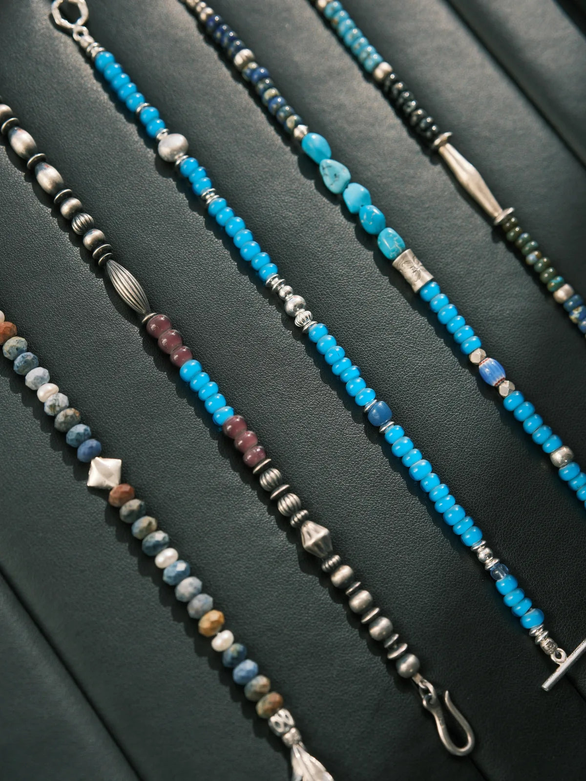 Identity Series | Blue Horizon | Blue Glass, Pearl & Sterling Silver Bracelet
