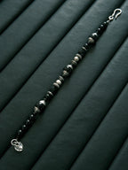 Mineral Soul Series | Black Tide | Obsidian, Black Agate & Sterling Silver Bracelet