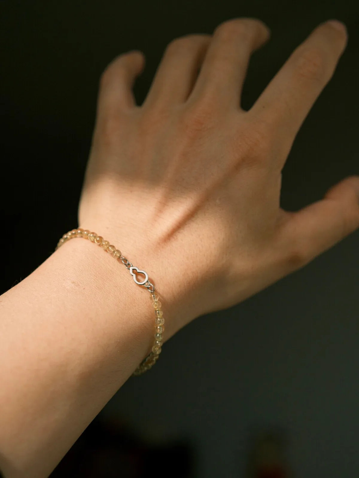 Identity Series | Urban Dreamer | Golden Hair Crystal & Silver Gourd Bracelet