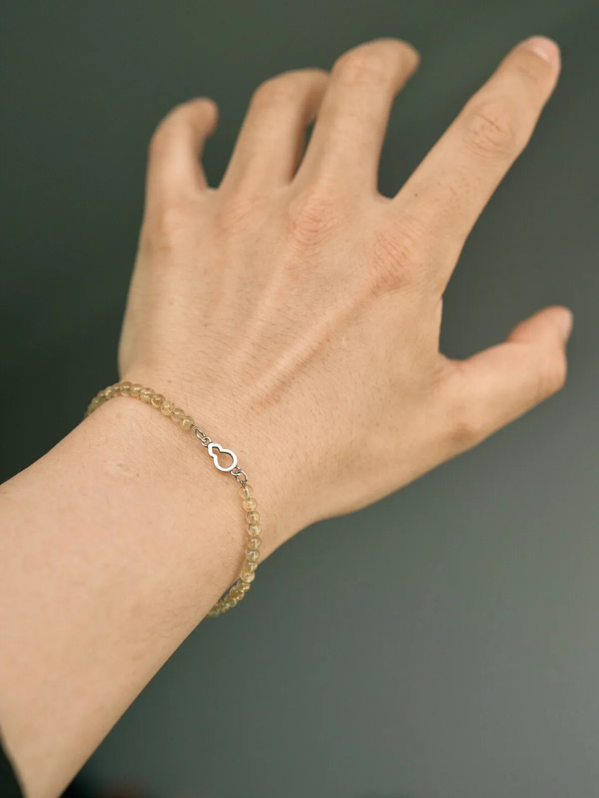 Identity Series | Urban Dreamer | Golden Hair Crystal & Silver Gourd Bracelet