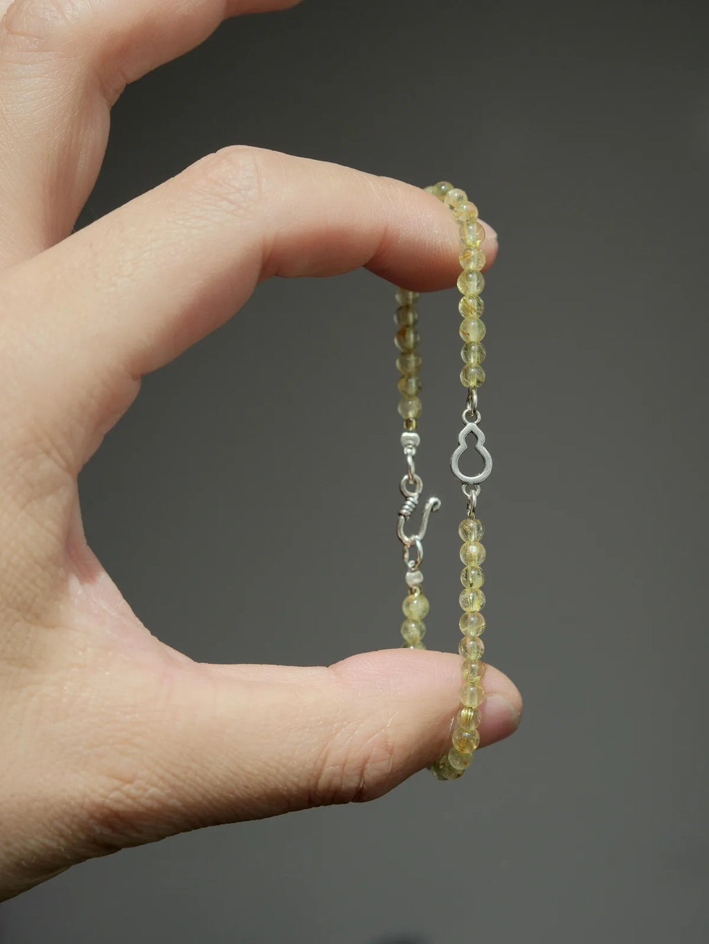 Identity Series | Urban Dreamer | Golden Hair Crystal & Silver Gourd Bracelet