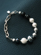 Urban Stoic Series | Stellar Thorn | Pearl & Titanium Steel Bracelet