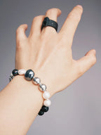 Urban Stoic Series | Stellar Thorn | Pearl & Titanium Steel Bracelet