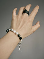 Urban Stoic Series | Stellar Thorn | Pearl & Titanium Steel Bracelet