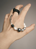 Urban Stoic Series | Stellar Thorn | Pearl & Titanium Steel Bracelet