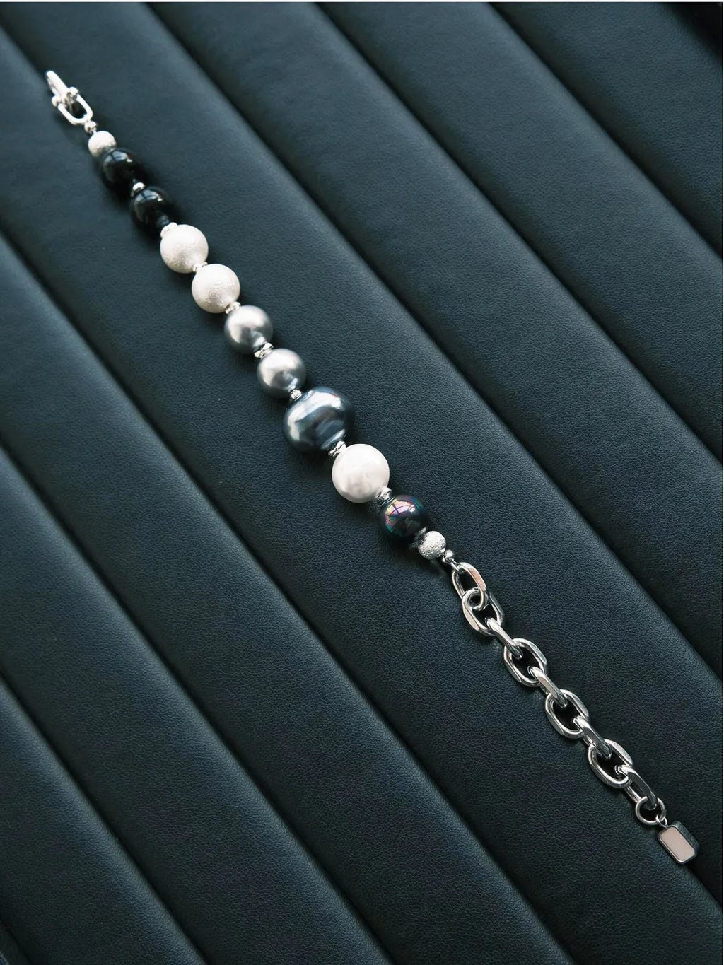 Urban Stoic Series | Stellar Thorn | Pearl & Titanium Steel Bracelet