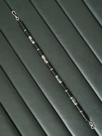 Urban Stoic Series | Silent Authority | Obsidian, Silver & Black Stone Bracelet