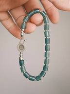 Identity Series | Blue Boy | Blue Jade, Sterling Silver & Titanium Steel Bracelet