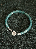 Identity Series | Blue Boy | Blue Jade, Sterling Silver & Titanium Steel Bracelet