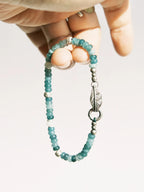 Mineral Soul Series | Ocean Bone | Jade & Sterling Silver Feather Bracelet