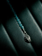 Identity Series | Ocean Bone | Blue Jade & Sterling Silver Feather Bracelet