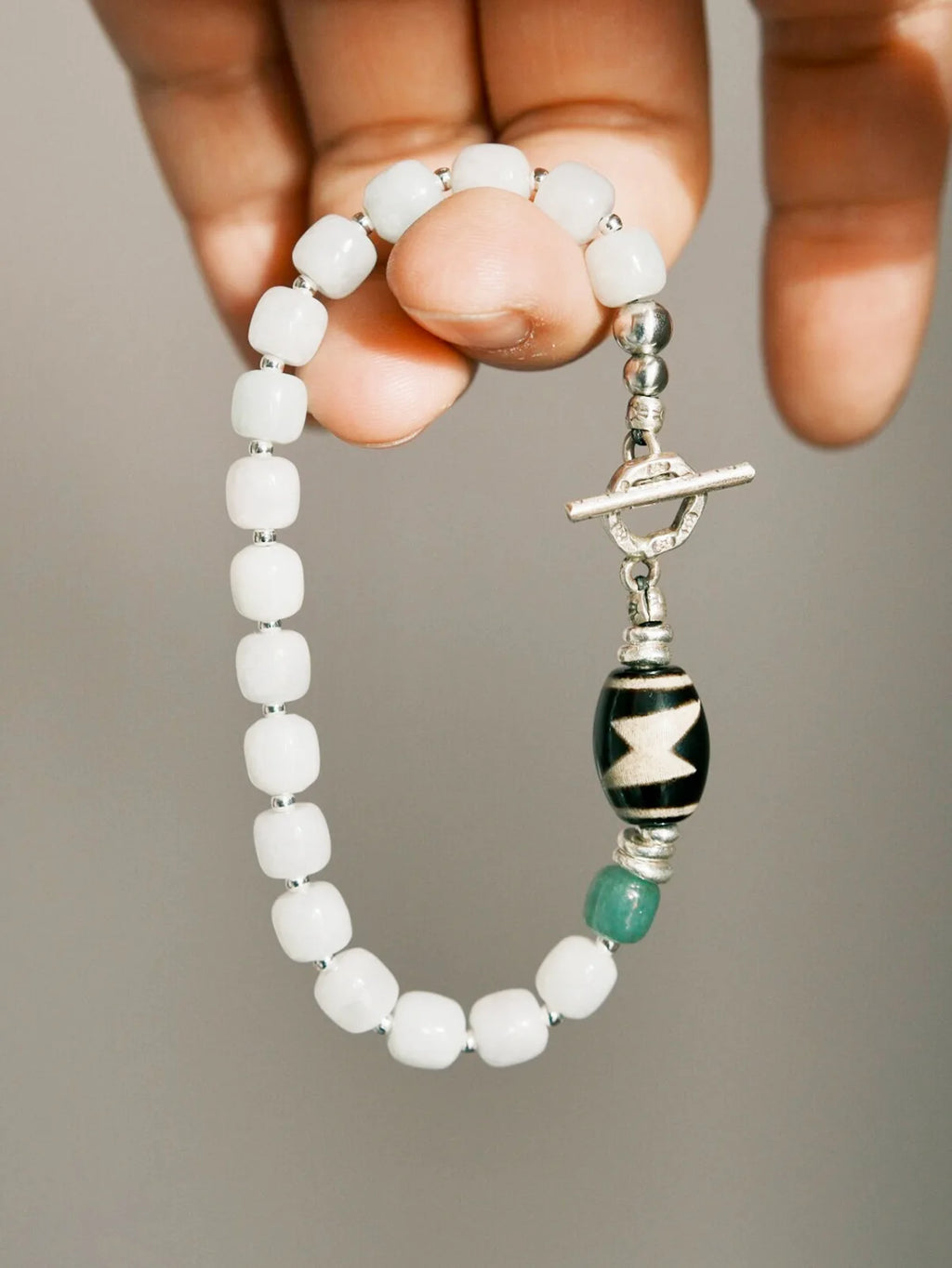 Urban Stoic Series | Silent Stone | Jade & Sterling Silver Bracelet