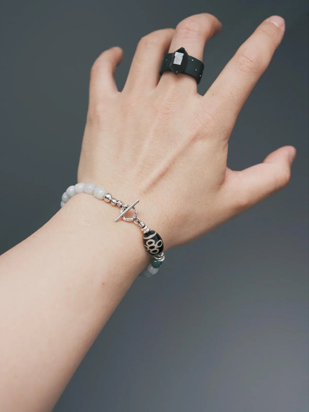Urban Stoic Series | Silent Stone | Jade & Sterling Silver Bracelet