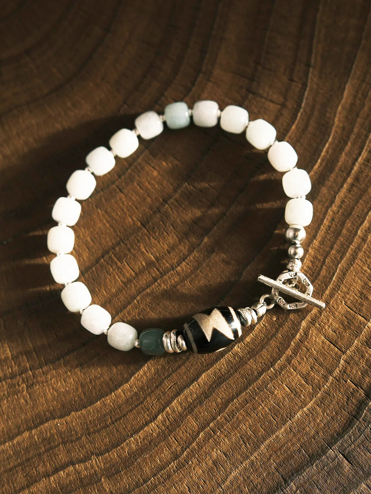 Urban Stoic Series | Silent Stone | Jade & Sterling Silver Bracelet