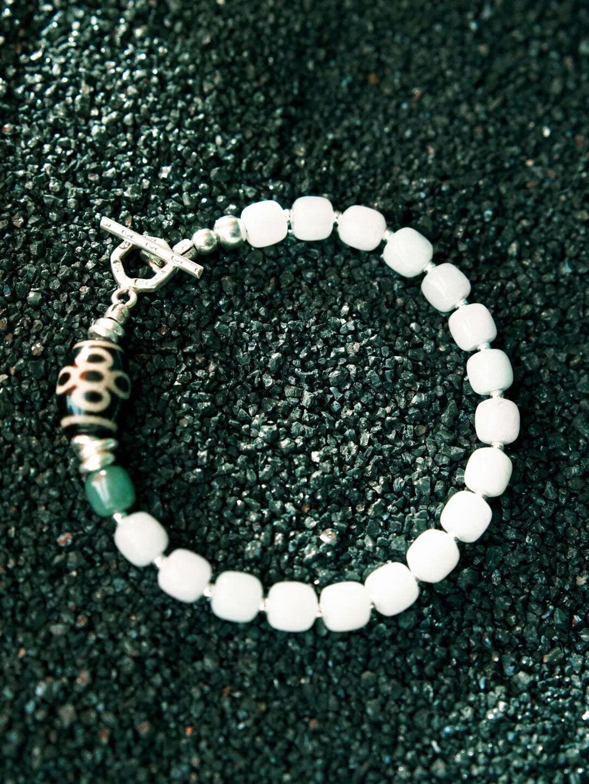 Urban Stoic Series | Silent Stone | Jade & Sterling Silver Bracelet