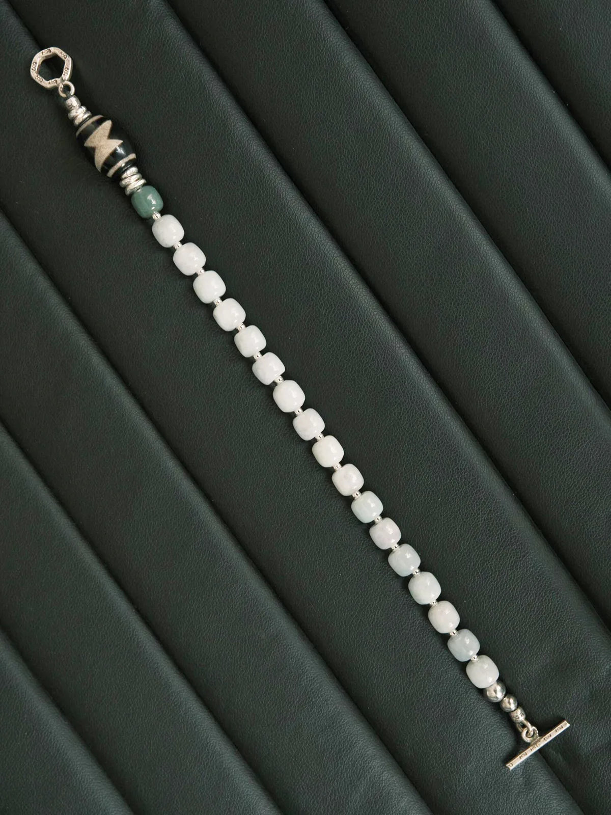 Urban Stoic Series | Silent Stone | Jade & Sterling Silver Bracelet