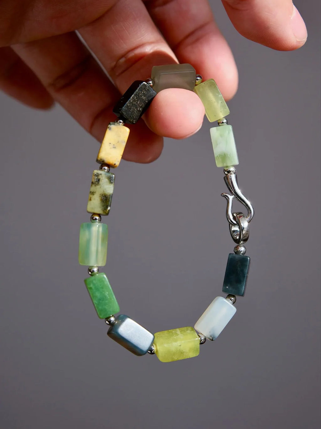 Mineral Soul Series | Earth Pulse | Xiuyu Jade & Titanium Steel Bracelet