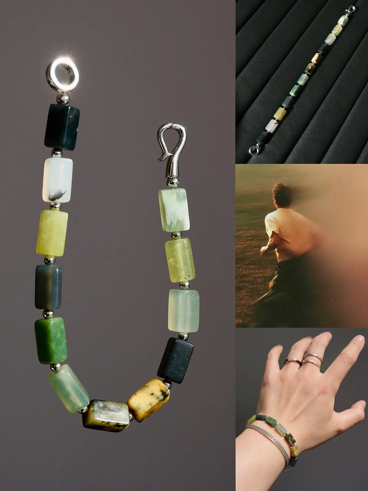 Mineral Soul Series | Earth Pulse | Xiuyu Jade & Titanium Steel Bracelet
