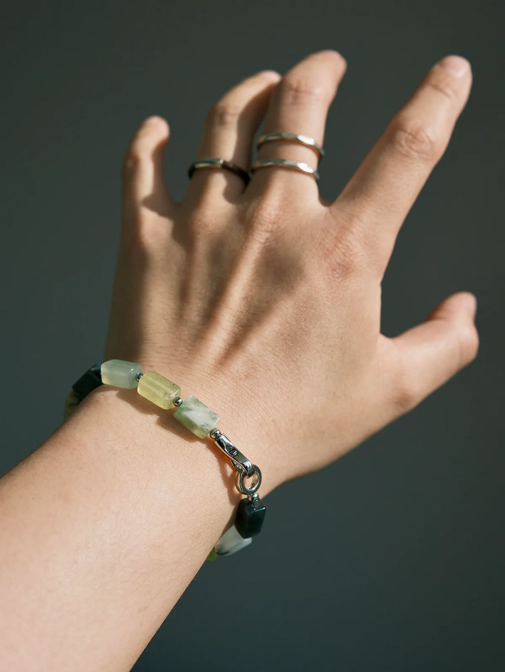 Mineral Soul Series | Earth Pulse | Xiuyu Jade & Titanium Steel Bracelet