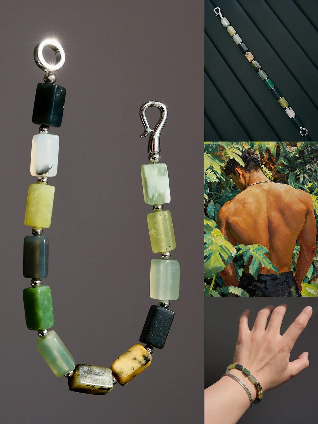 Mineral Soul Series | Earth Pulse | Xiuyu Jade & Titanium Steel Bracelet