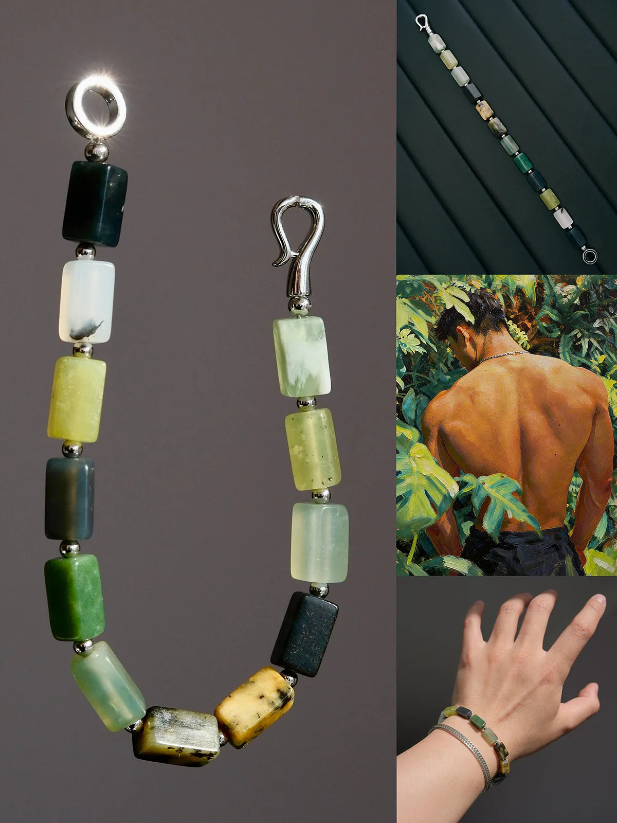 Mineral Soul Series | Earth Pulse | Xiuyu Jade & Titanium Steel Bracelet