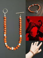 Identity Series | Quiet Flame | Red Agate & Sterling Silver Bracelet