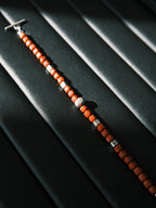 Identity Series | Quiet Flame | Red Agate & Sterling Silver Bracelet