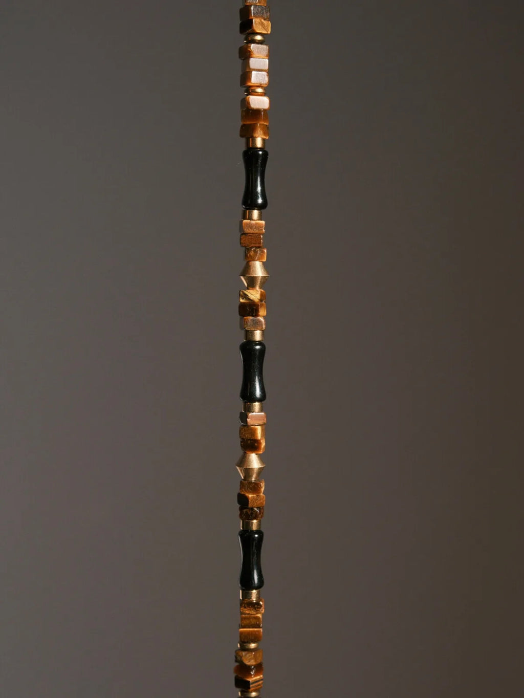 Urban Stoic Series | Silent Authority | Tiger Eye, Obsidian & Brass Bracelet