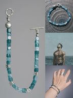 Mineral Soul Series | Ocean Bone | Guatemalan Blue Jade & Sterling Silver Bracelet