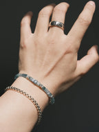 Mineral Soul Series | Ocean Bone | Guatemalan Blue Jade & Sterling Silver Bracelet