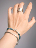 Mineral Soul Series | Ocean Bone | Guatemalan Blue Jade & Sterling Silver Bracelet