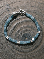 Mineral Soul Series | Ocean Bone | Guatemalan Blue Jade & Sterling Silver Bracelet