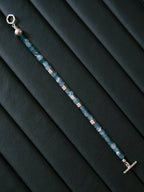 Mineral Soul Series | Ocean Bone | Guatemalan Blue Jade & Sterling Silver Bracelet