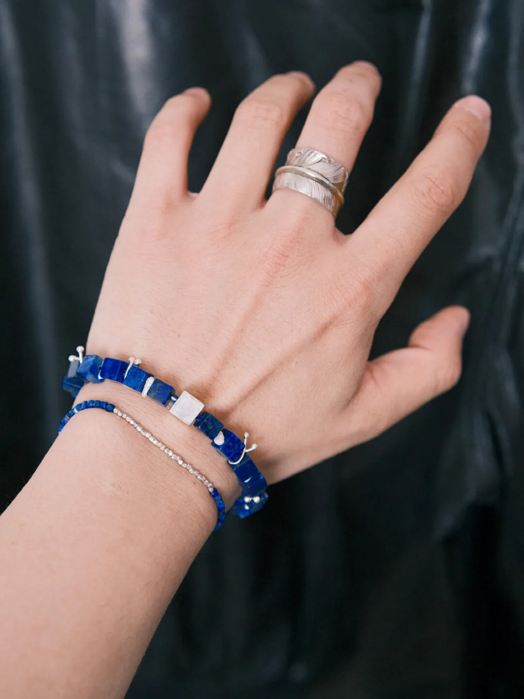 Identity Series | Blue Friend | Lapis Lazuli, Deep Sea Pearl & Sterling Silver Bracelet