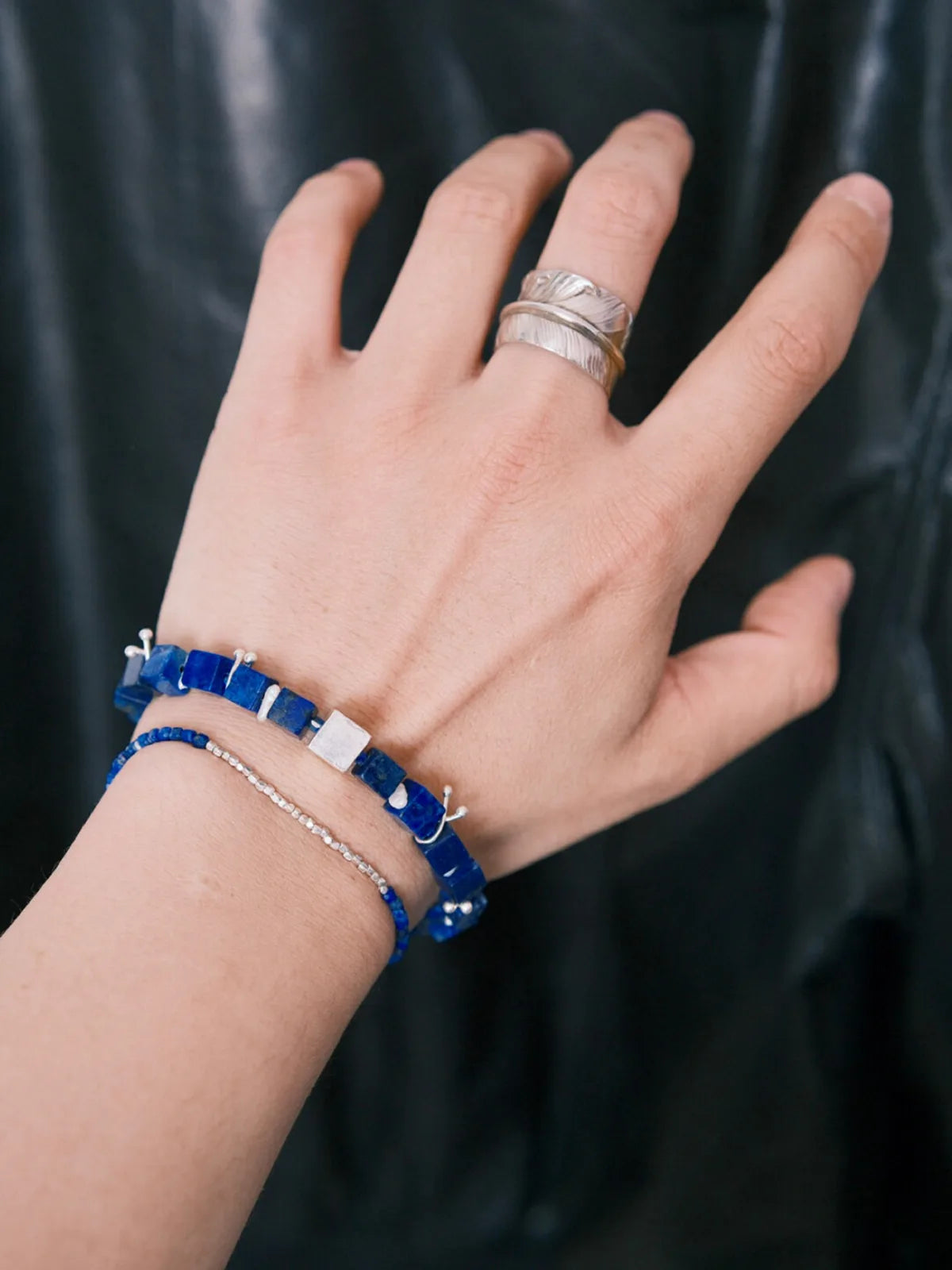 Identity Series | Blue Friend | Lapis Lazuli, Deep Sea Pearl & Sterling Silver Bracelet