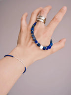 Identity Series | Blue Friend | Lapis Lazuli, Deep Sea Pearl & Sterling Silver Bracelet