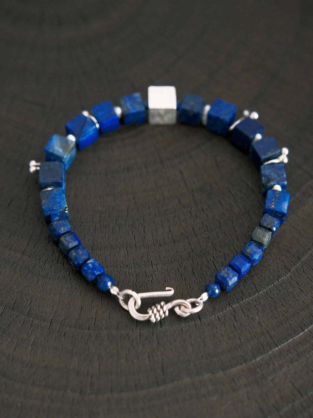 Identity Series | Blue Friend | Lapis Lazuli, Deep Sea Pearl & Sterling Silver Bracelet