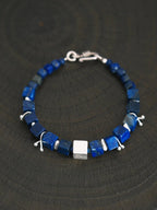 Identity Series | Blue Friend | Lapis Lazuli, Deep Sea Pearl & Sterling Silver Bracelet
