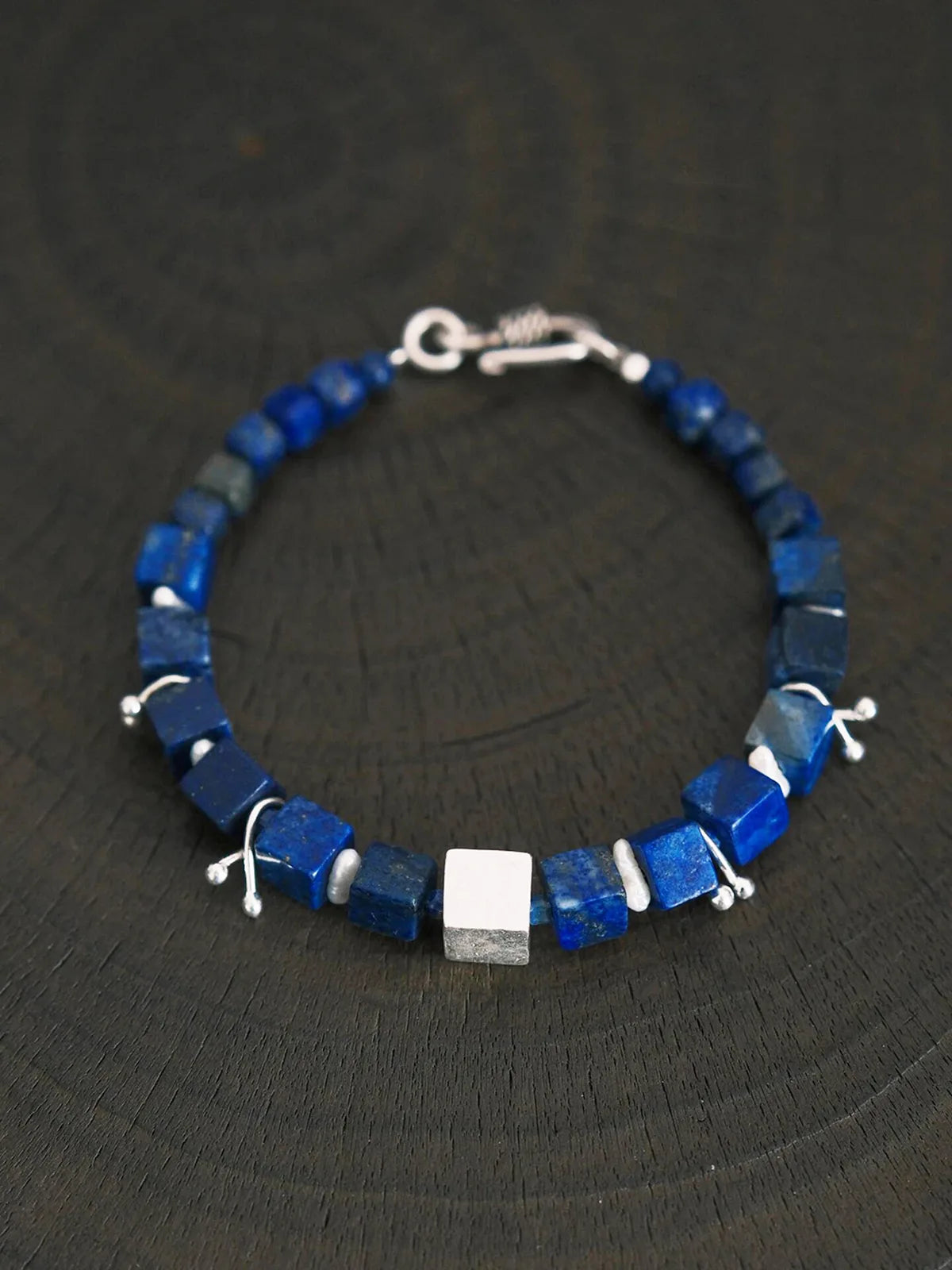 Identity Series | Blue Friend | Lapis Lazuli, Deep Sea Pearl & Sterling Silver Bracelet