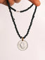 Urban Stoic Series | Iron Titan | Italian Vintage Coin & Matte Miyuki Necklace