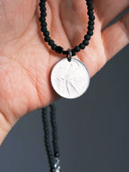 Urban Stoic Series | Iron Titan | Italian Vintage Coin & Matte Miyuki Necklace