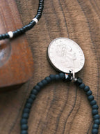 Urban Stoic Series | Iron Titan | Italian Vintage Coin & Matte Miyuki Necklace