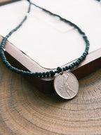Urban Stoic Series | Iron Titan | Italian Vintage Coin & Matte Miyuki Necklace